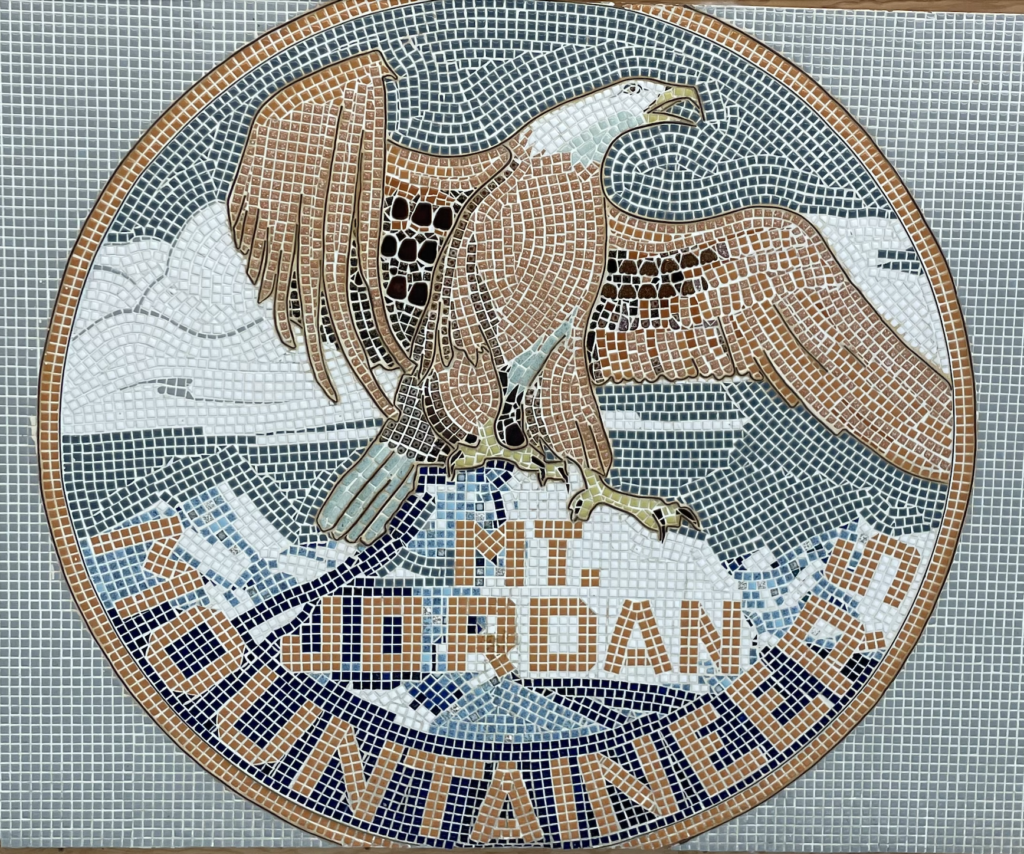 Mosaic of Bald Eagle on Mountain Top